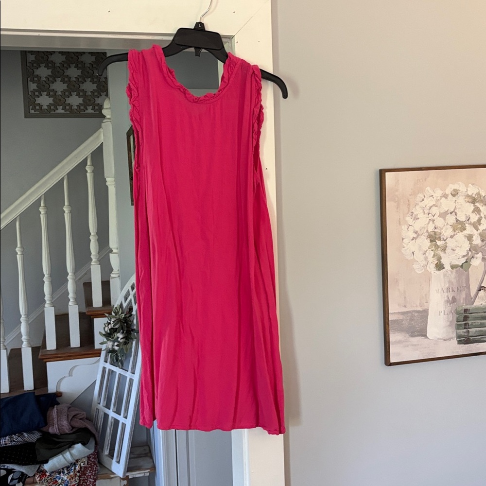 Elegant Pink Sleeveless Dress